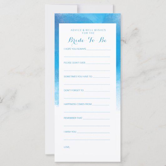 ブライダルシャワーアドバイスサマーブルーウォーター色 (正面)