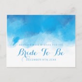 ブライダルシャワーアドバイスサマー結婚ズブルーウォーターコロ アドバイスカード (正面)