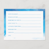 ブライダルシャワーアドバイスサマー結婚ズブルーウォーターコロ アドバイスカード (裏面)