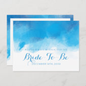 ブライダルシャワーアドバイスサマー結婚ズブルーウォーターコロ アドバイスカード (正面/裏面)