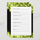 ブライダルシャワーアドバイスシャきらめくルトルーズ 招待状 (正面/裏面)