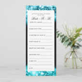 ブライダルシャワーアドバイスターコイズきらめくライト アドバイスカード (スタンド正面)