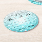 ブライダルシャワーアドバイスビーチグラデーション《写真》ぼけ味灯 ラウンドペーパーコースター (アングル)