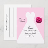 ブライダルシャワーアドバイスポストカード – ブライダルガウン アドバイスカード (正面/裏面)