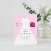 ブライダルシャワーアドバイスポストカード – ブライダルガウン アドバイスカード (スタンド正面)