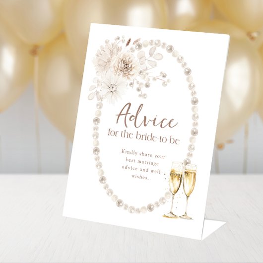 ブライダルシャワーアドバイス標識 台座サイン