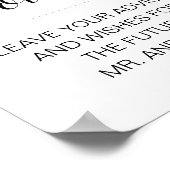 ブライダルシャワーアドバイス記号のボトル ポスター (角)