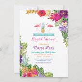 ブライダルシャワーアロハルアウ(ハワイ式宴会)フラミンゴ招待状 招待状 (正面)