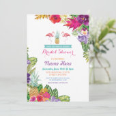 ブライダルシャワーアロハルアウ(ハワイ式宴会)フラミンゴ招待状 招待状 (スタンド正面)
