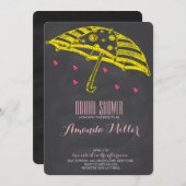 ブライダルシャワーアンブレラシャルボード招待状 招待状 (正面/裏面)