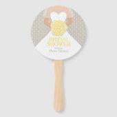 ブライダルシャワーイエローローズホワイトドレスフカスタムァン ハンドファン (裏面)