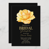 ブライダルシャワーイエローローズボホブライダルシャワー 招待状 (正面/裏面)