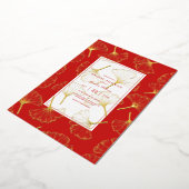 ブライダルシャワーイチョウ葉 箔シーズンカード (回転した状態)