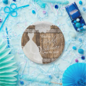 ブライダルシャワーインウ素朴ッドアンドレース ペーパープレート (パーティー)