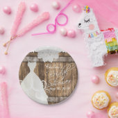 ブライダルシャワーインウ素朴ッドアンドレース ペーパープレート (パーティー)