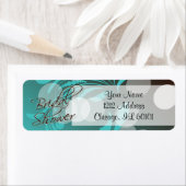 ブライダルシャワーインターコイズブルーとブラウン ラベル (インサイチュ)