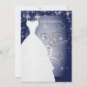ブライダルシャワーインネイビーブルースターリーナイト 招待状 (正面)