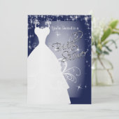 ブライダルシャワーインネイビーブルースターリーナイト 招待状 (スタンド正面)