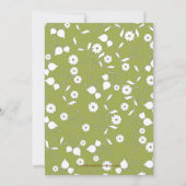 ブライダルシャワーインビテーションガウングリーンフローラ 招待状 (裏面)