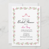 ブライダルシャワーインビテーション-フラワーズ&ブライダルシューズ 招待状 (正面)