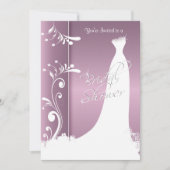 ブライダルシャワーインビューティフルラベンダー招待状 招待状 (正面)