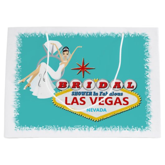 ブライダルシャワーインラスベガス抱き枕 ラージペーパーバッグ (正面)