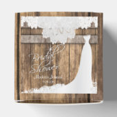 ブライダルシャワーイン素朴ウッド*ホワイトレースデザイン フェイバーボックス (上部)