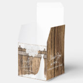 ブライダルシャワーイン素朴ウッド*ホワイトレースデザイン フェイバーボックス (オープン)