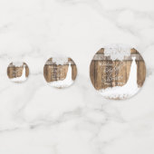 ブライダルシャワーイン素朴ウッド&ホワイトレース コンフェッティ (裏面)