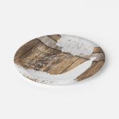 ブライダルシャワーイン素朴ウッド&ホワイトレース ペーパープレート (アングル)