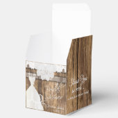 ブライダルシャワーイン素朴ウッド&レースデザイン フェイバーボックス (オープン)