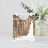 ブライダルシャワーイン素朴ウッド&ヴィンテージレース ポストカード (スタンド正面)