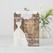 ブライダルシャワーイン素朴ド・アンド・レース サンキューカード (スタンド正面)