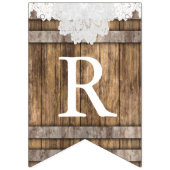 ブライダルシャワーイン素朴ド・アンド・レース バンティングフラッグ (第3の旗)