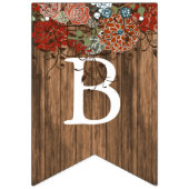 ブライダルシャワーイン素朴フローラリース バンティングフラッグ (第2の旗)