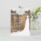 ブライダルシャワーイン素朴・ウッド・ヴィンテージ・レース サンキューカード (スタンド正面)