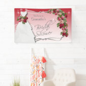 ブライダルシャワーイン・レッド&ピンク・ローズ 横断幕 (インサイチュ)