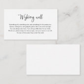 ブライダルシャワーウィッシングウェル挿入 エンクロージャーカード (正面/裏面)