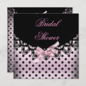 ブライダルシャワーウェディングシャワーパーティーゼブラ 招待状 (正面/裏面)