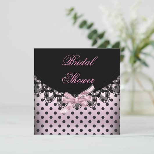 ブライダルシャワーウェディングシャワーパーティーゼブラ 招待状 (スタンド正面)