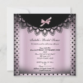 ブライダルシャワーウェディングシャワーパーティーゼブラ 招待状 (裏面)