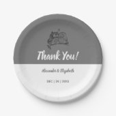 ブライダルシャワーウェディングレセプションフールズラブ ペーパープレート (正面)