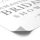 ブライダルシャワーウェルカムサインウォーターカラーワイルドフラワー ポスター (角)