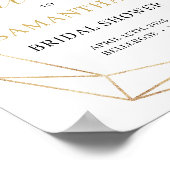 ブライダルシャワーウェルカムサイングリーンユーカリプトゥスボホ ポスター (角)