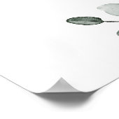 ブライダルシャワーウェルカムサイングリーンリーポスター24x36 ポスター (角)