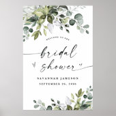 ブライダルシャワーウェルカムサイングリーンリーポスター24x36 ポスター (正面)