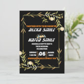 ブライダルシャワーウェルカムサインテンプレート、ワイルドフラワーbr 招待状 (スタンド正面)