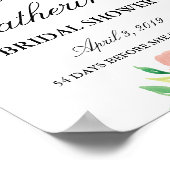 ブライダルシャワーウェルカムサインフラワー ポスター (角)