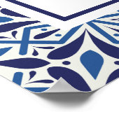 ブライダルシャワーウェルカムサインブルータイル ポスター (角)