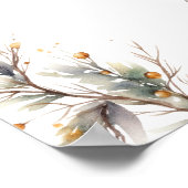 ブライダルシャワーウェルカムサイン | ホリーとオーナメント ポスター (角)